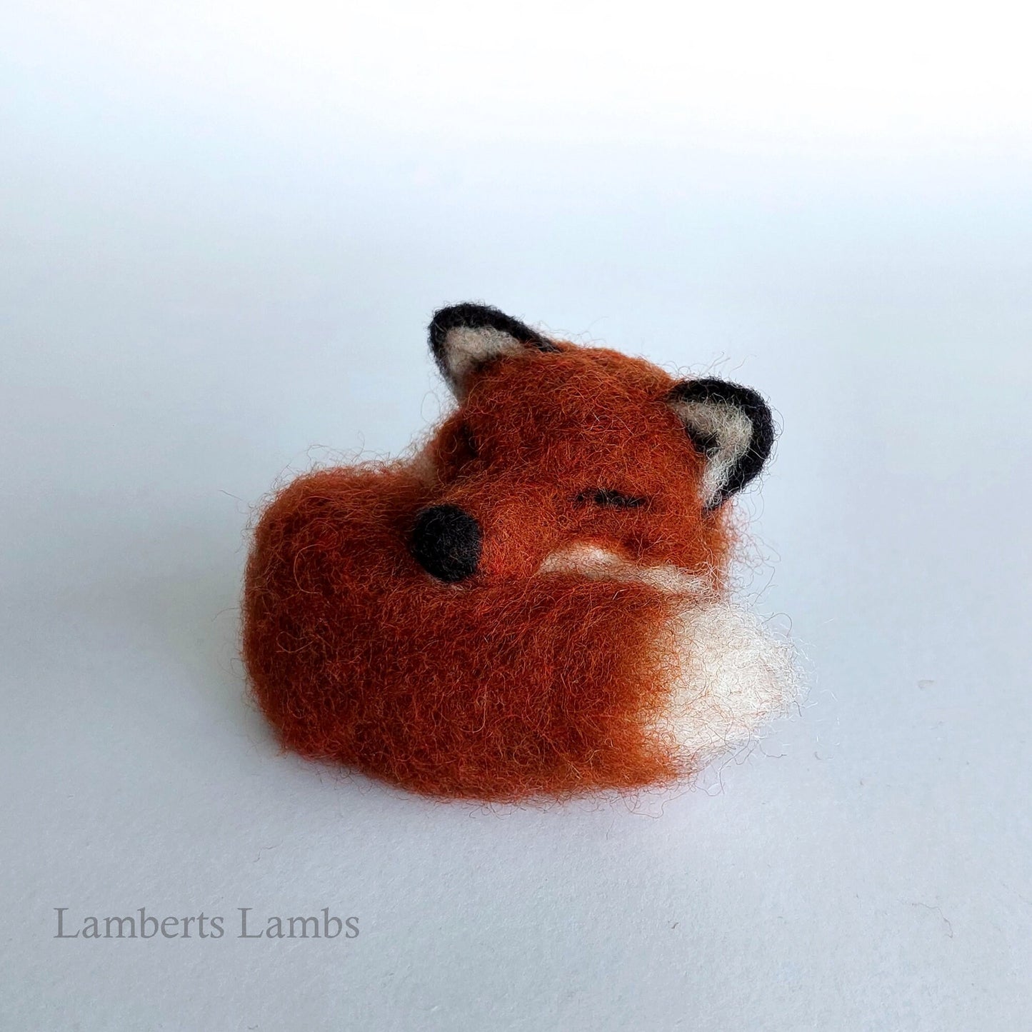 Needle Felted Fox, Sleeping Red Fox