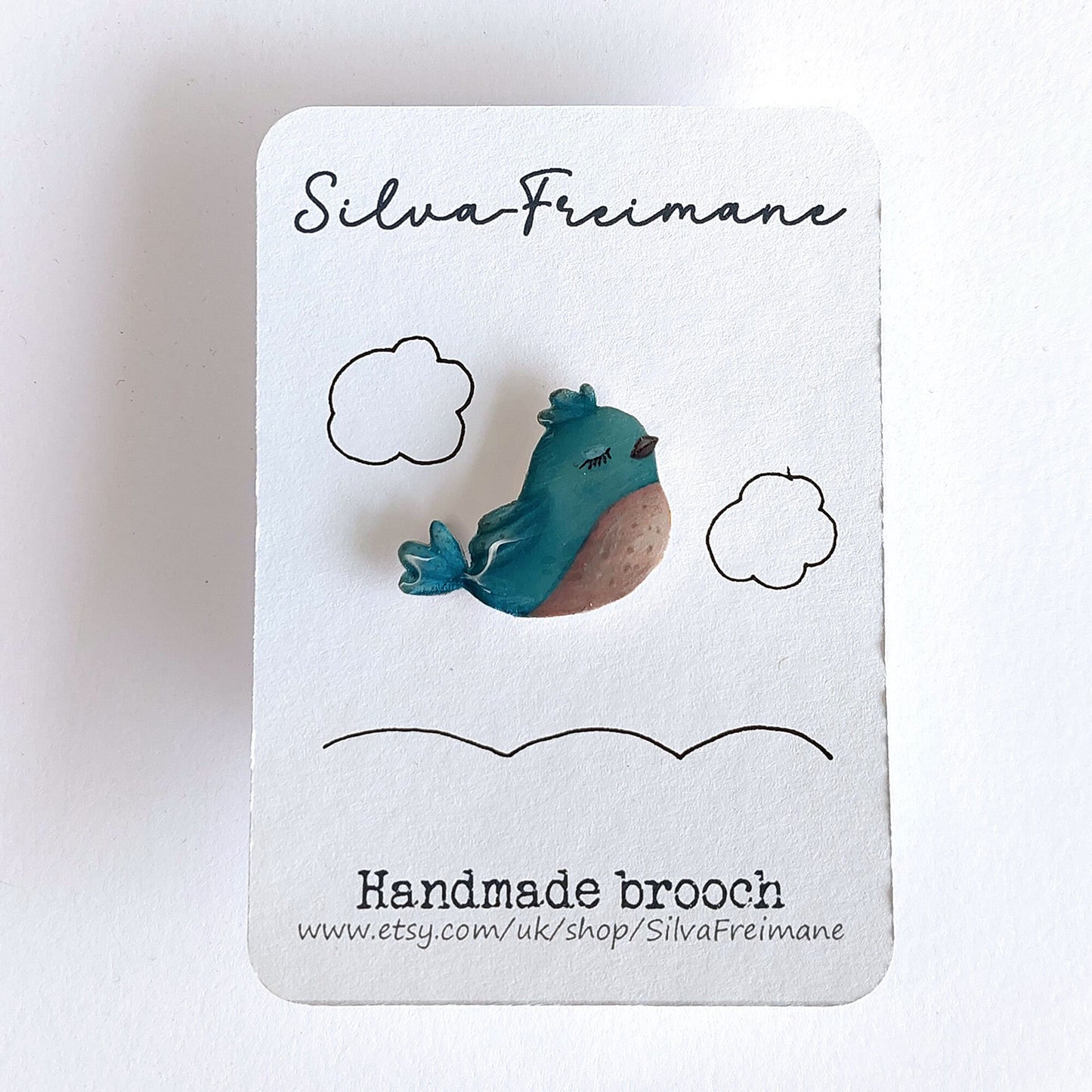 Cute Blue bird brooch