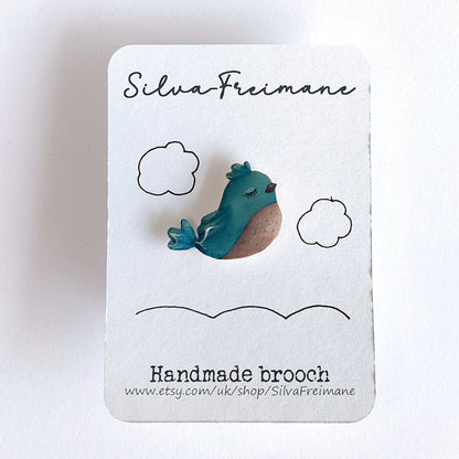 Cute Blue bird brooch