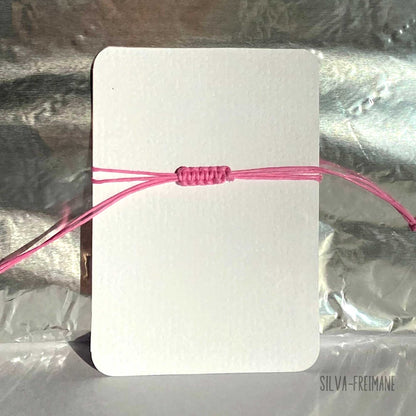 Small Dark Pink Flower String bracelet, Friendship bracelet, pressed flower bracelet