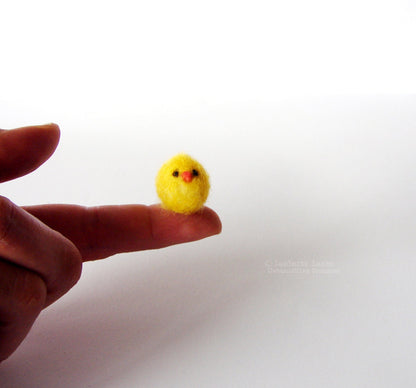 Miniature Needle felted yellow chick